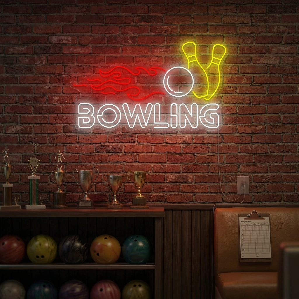 "Bowling" Letrero de neón