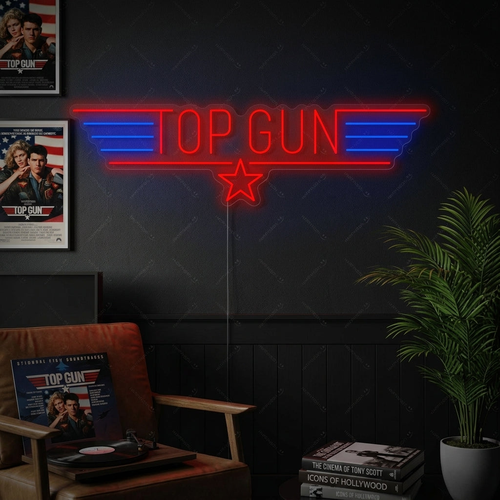 "Top Gun" Letrero de neón