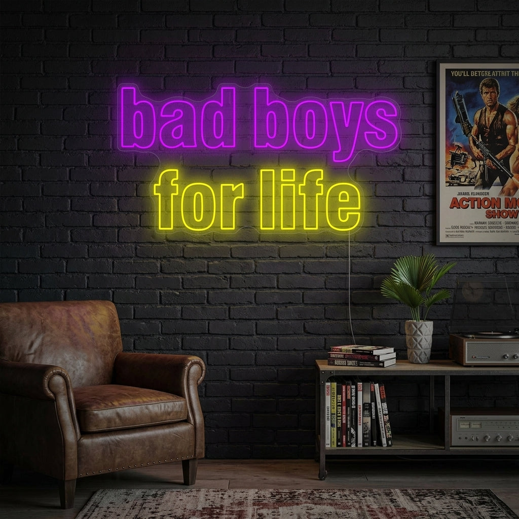 "Bad Boys For Life" Letrero de neón