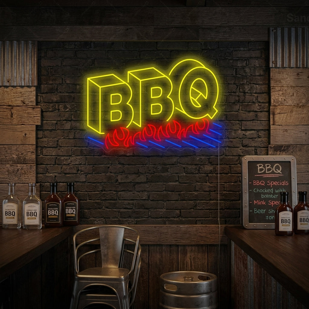 "Logo BBQ" Letrero de neón
