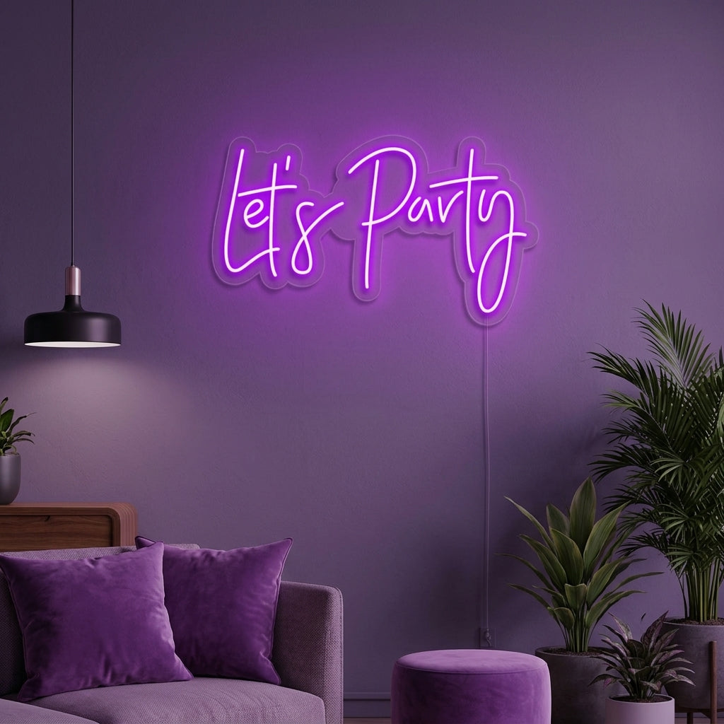 "Lets Party" Letreros Neon