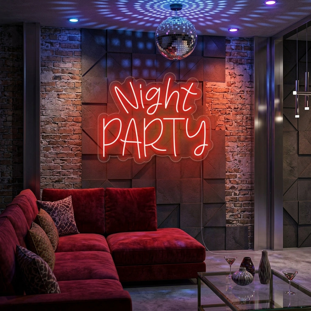 "Night Party" Letreros Neon