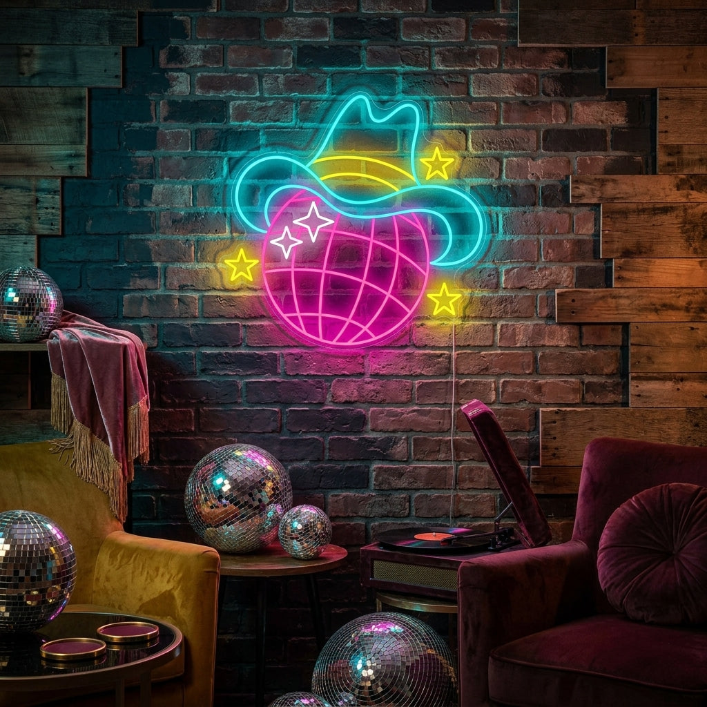 "Disco Ball" Letrero de neón