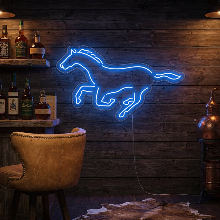 "Caballo, Caballo Corriendo" Letreros Neon