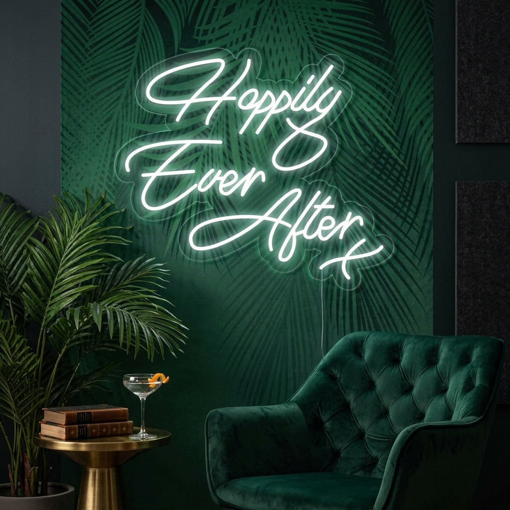 "Happy Ever After" Letreros Neon