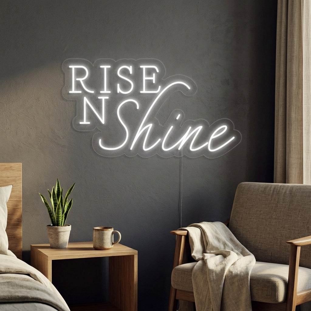 "Rise N Shine" Letreros Neon
