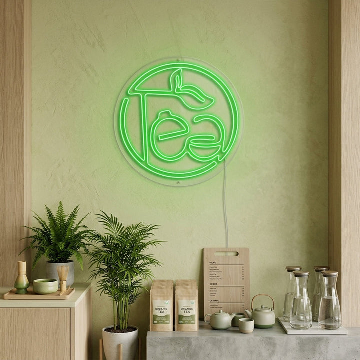 "Té verde, Tea" Letreros Neon