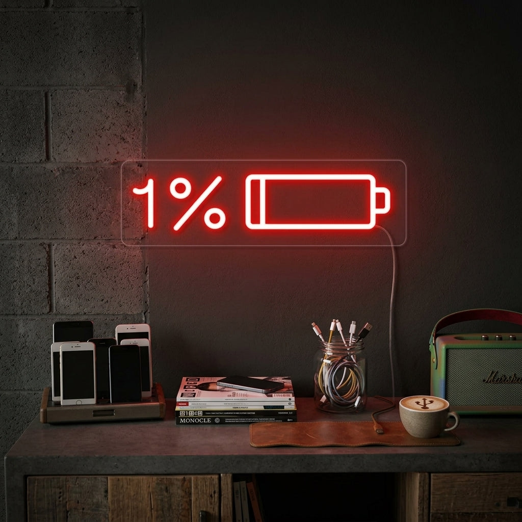 "Batería Baja" Letreros Neon