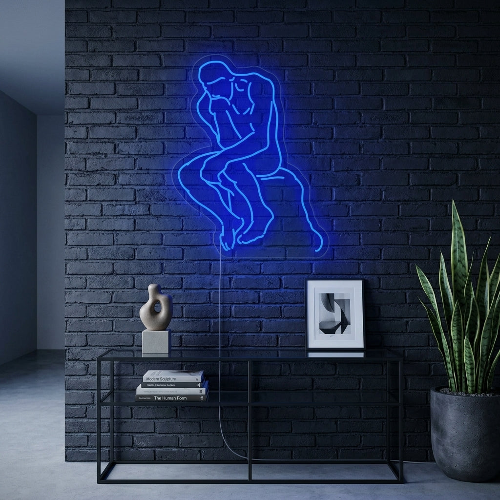 "El Pensador Auguste Rodin" Letreros Neon