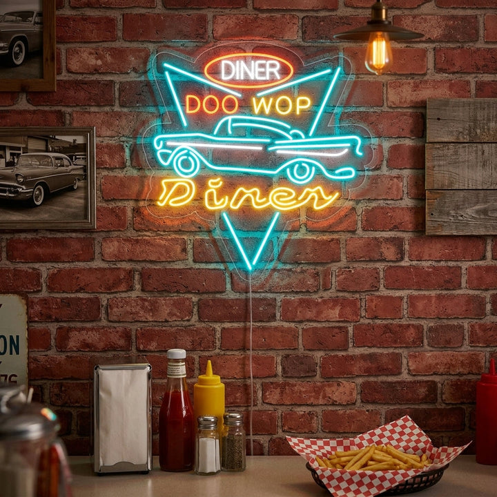 "Car Diner Drive Through" Letreros Neon