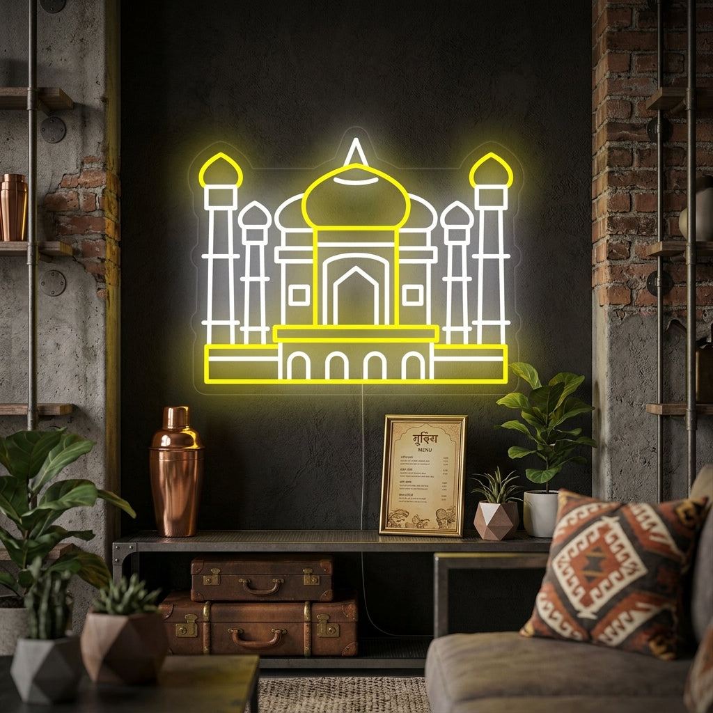 "Taj Mahal De La India" Letreros Neon
