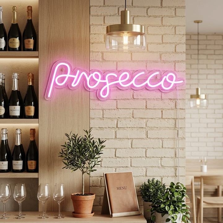 "Prosecco Bar De Cerveza" Letreros Neon