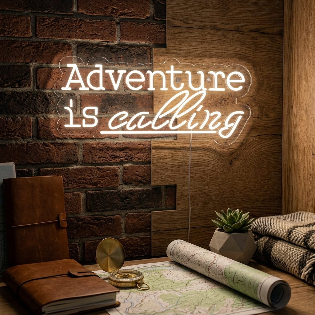 "Adventure is Calling" Letreros Neon