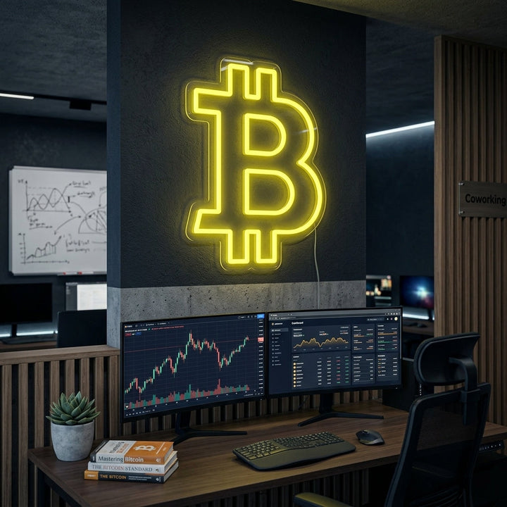 "Bitcoin B" Letreros Neon