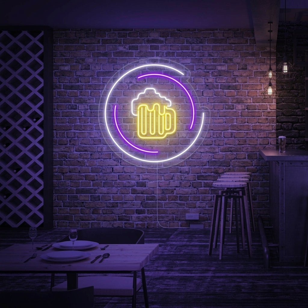 "Jarra De Cerveza, Bar" Letreros Neon