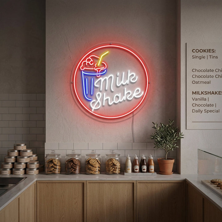 "Milk Shake" Letreros Neon