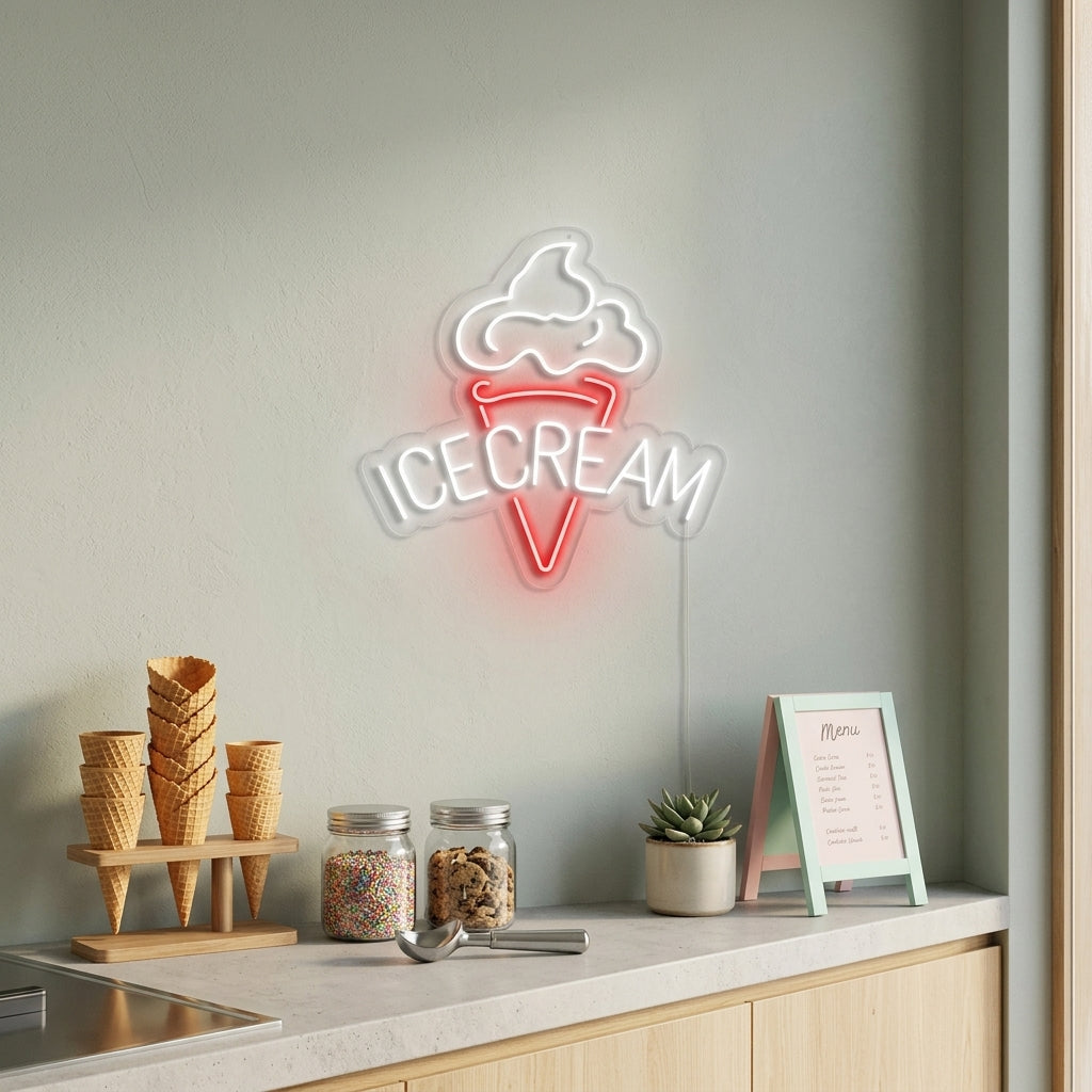 "Ice Cream" Letreros Neon