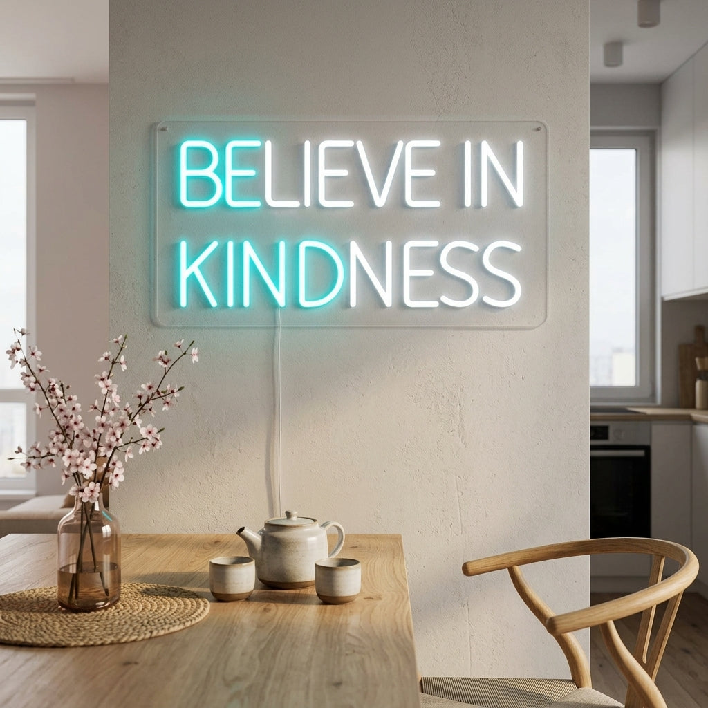 "DELIEVE IN KINDNESS" Letreros Neon