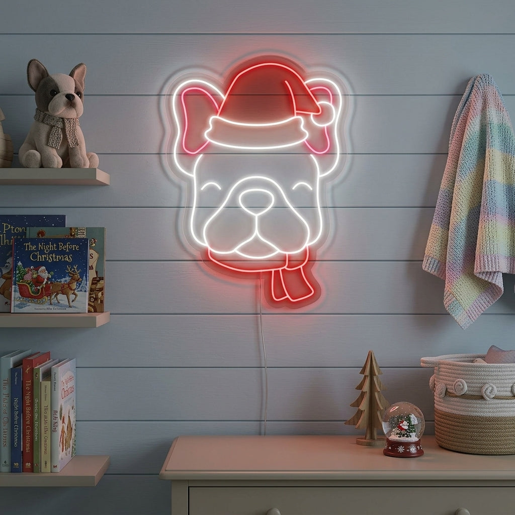"Bulldog, Christmas" Letreros Neon