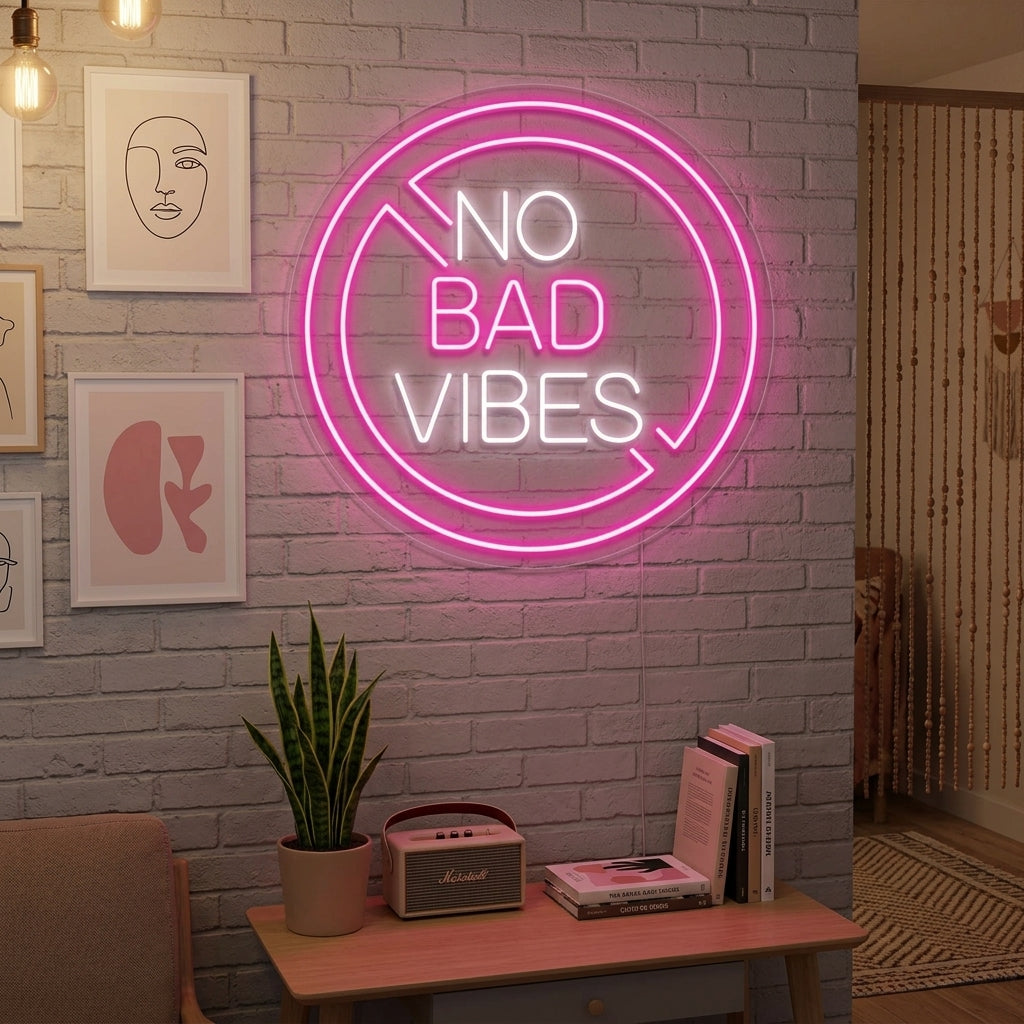 "No Bad Vibes" Letreros Neon