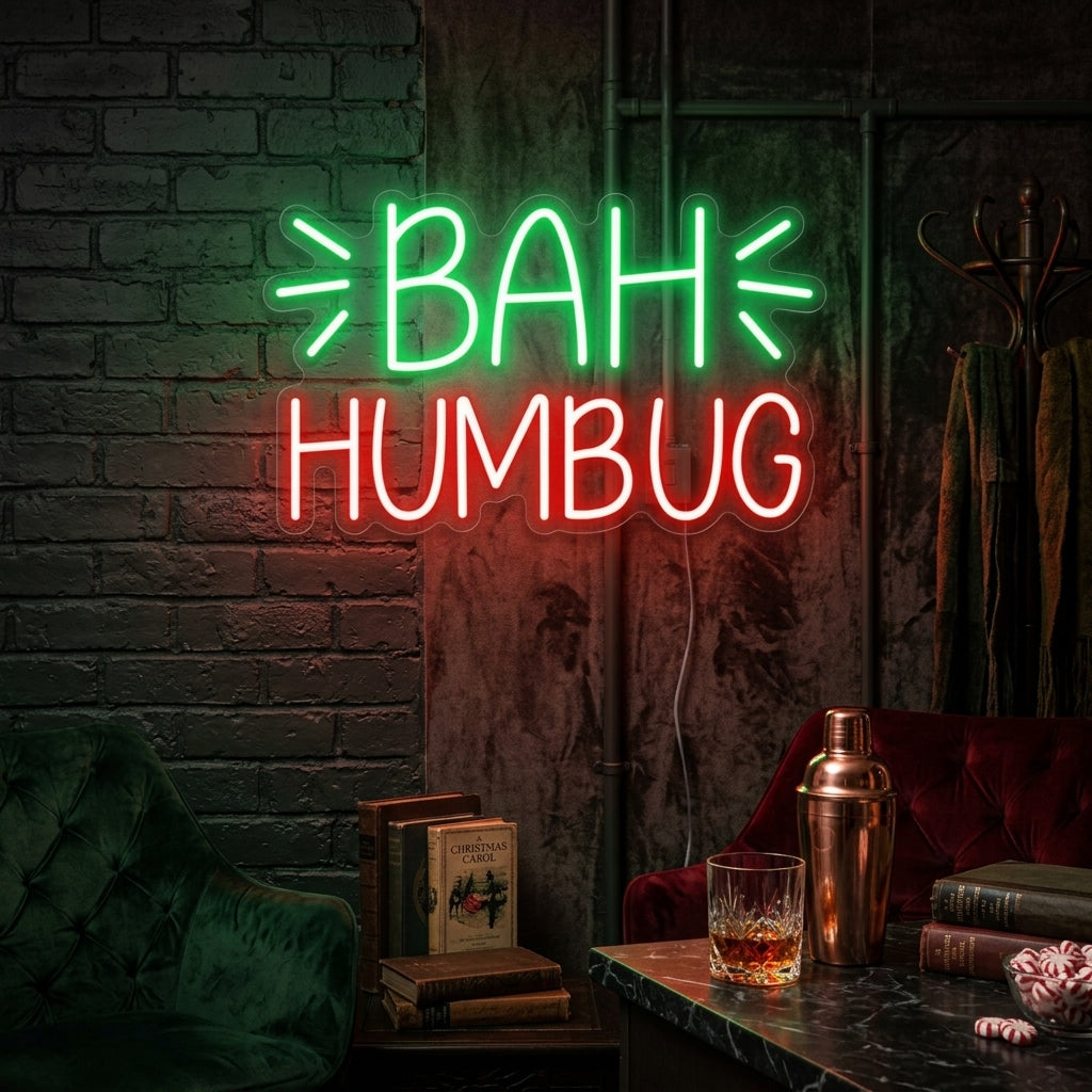 "Bah Humbug" Letreros Neon