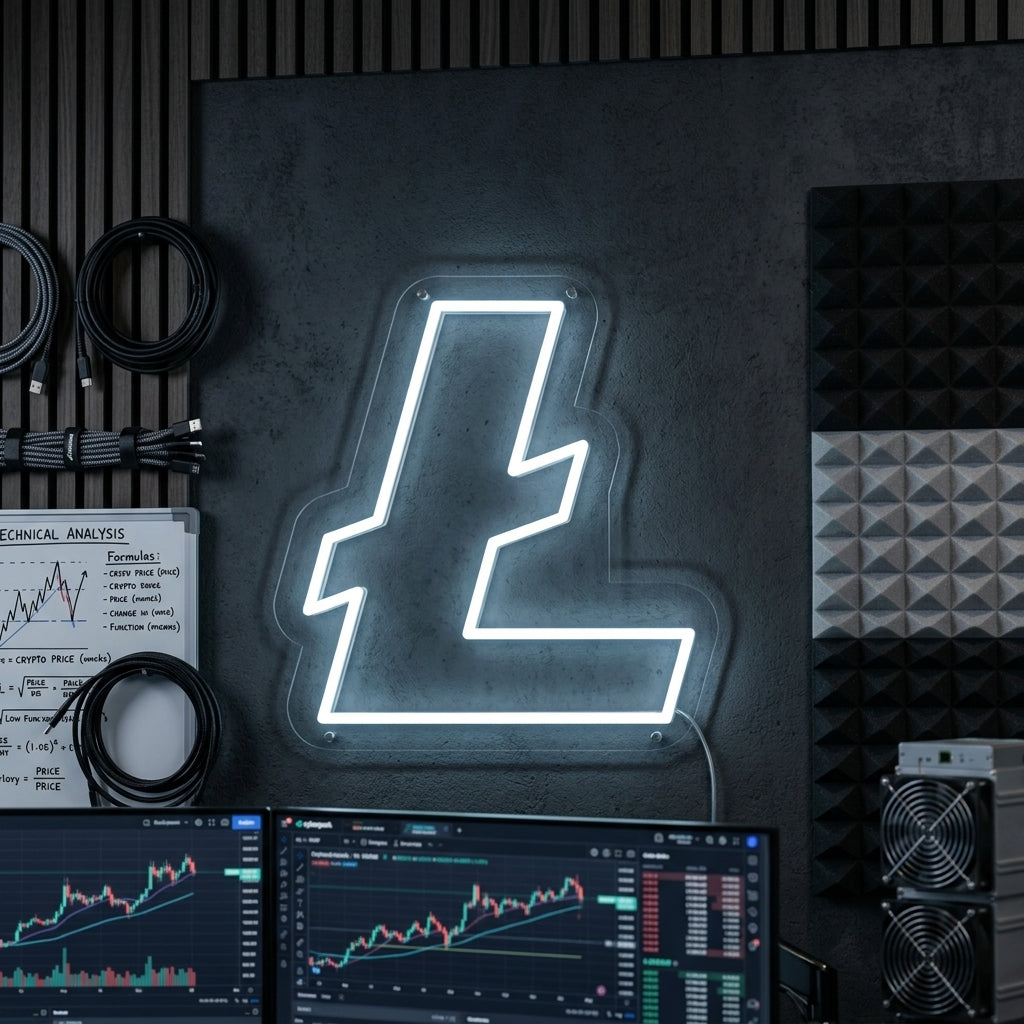 "Criptomoneda Litecoin (LTC)" Letreros Neon