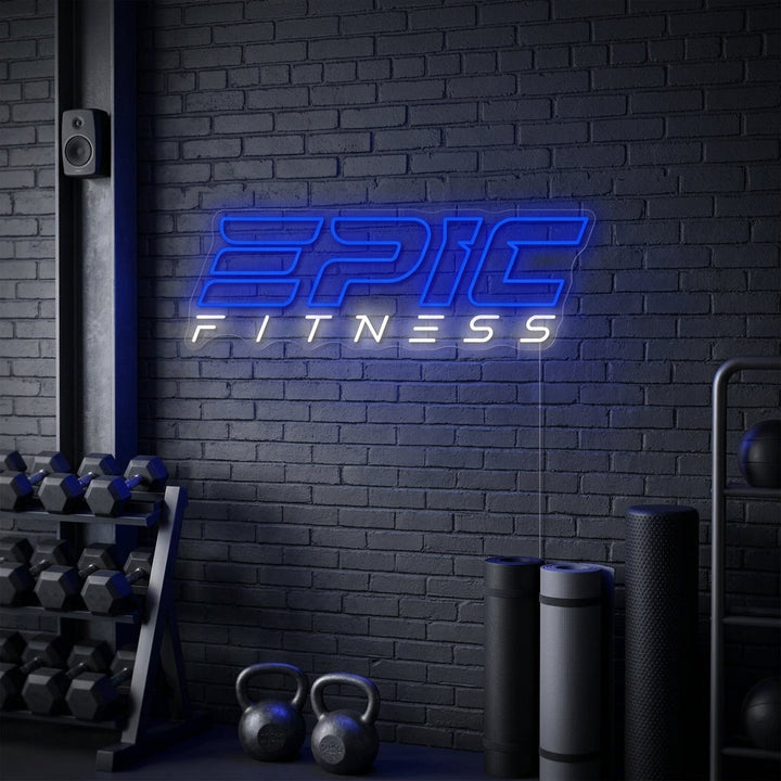 "Epic Fitness" Letrero de neón