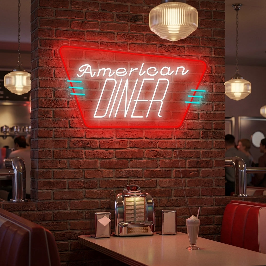 "American Diner" Letrero de neón