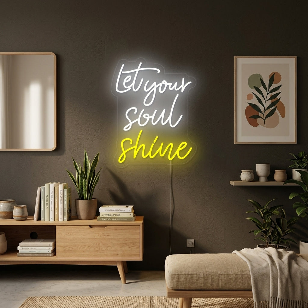"Let Your Soul Shine" Letreros Neon