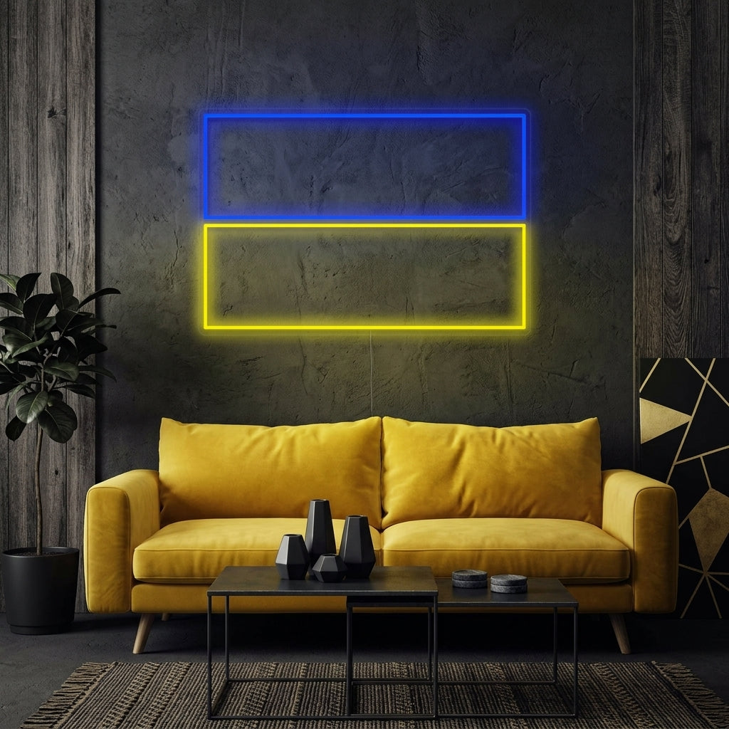 "Bandera De Ucrania" Letreros Neon