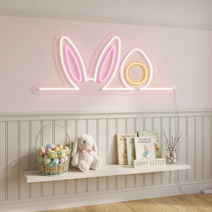 "Orejas De Conejo De Pascua" Letreros Neon