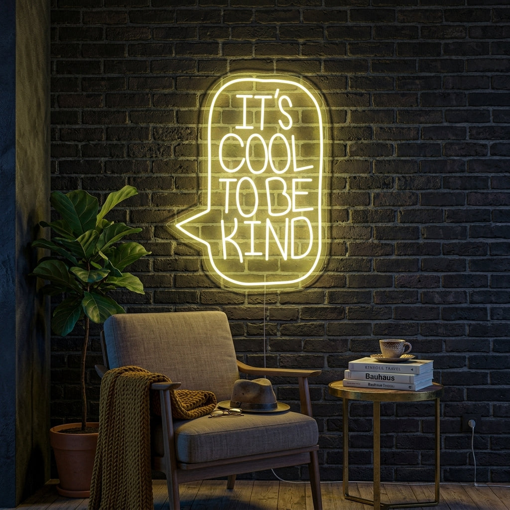 "Its Cool To Be Kind" Letreros Neon