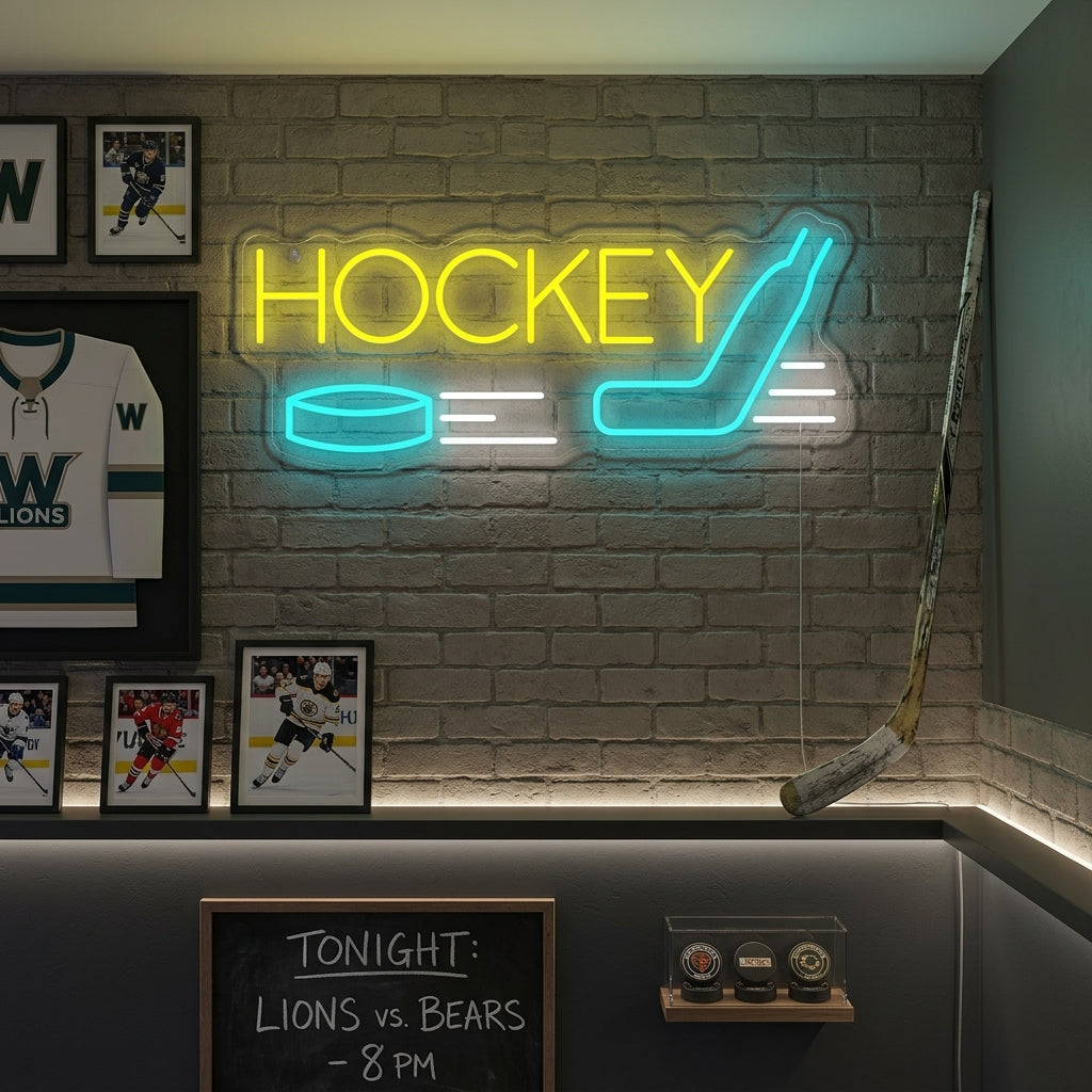 "Hockey" Letrero de neón