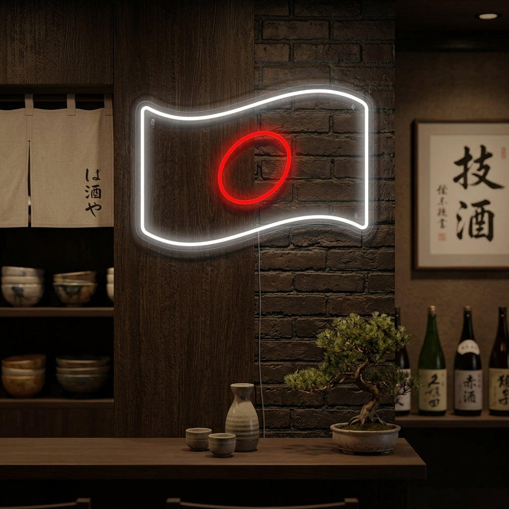 "Bandera De Japã N" Letreros Neon