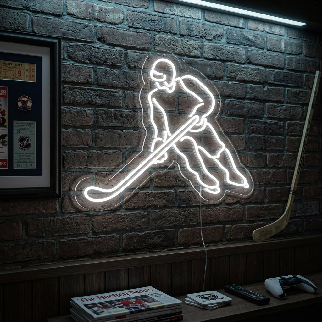 "Jugador De Hockey" Letreros Neon