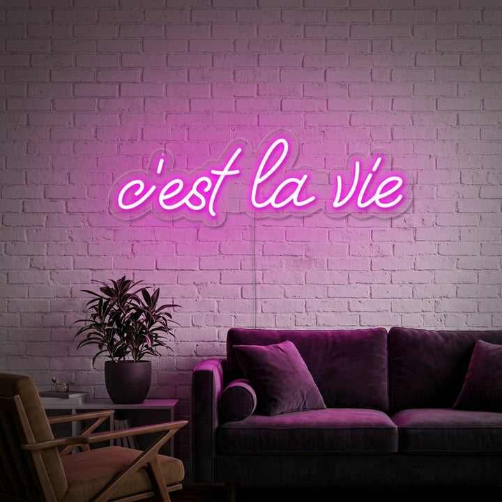 "Cest la vie" Letreros Neon