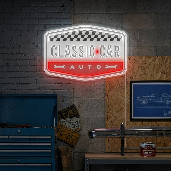 "Classic Car" Letrero de neón