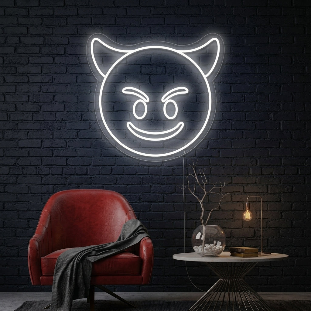 "Emoji Diablillo" Letreros Neon