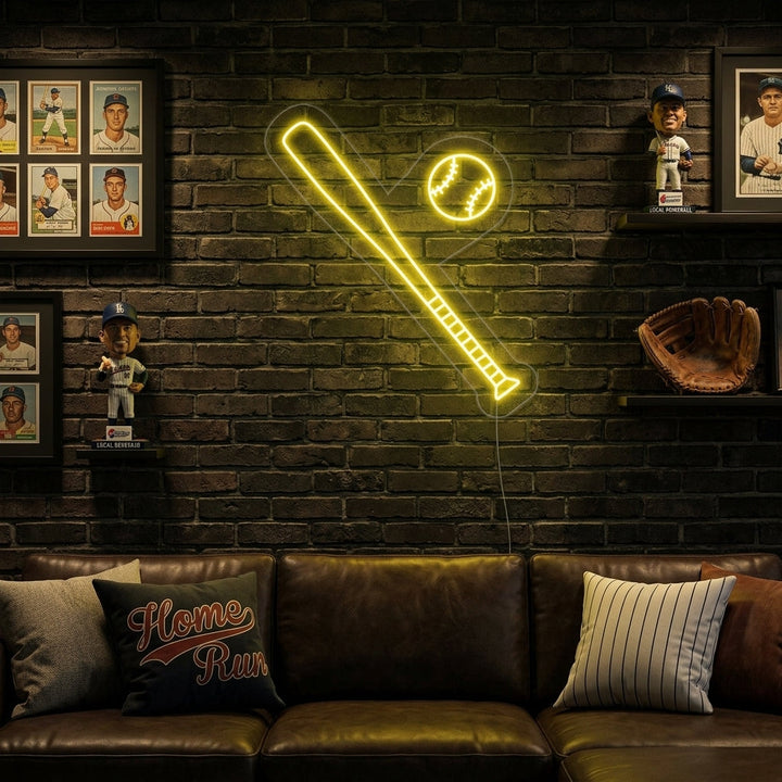 "Pelota Bate De Béisbol" Letreros Neon