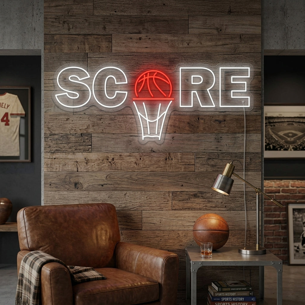 "Baloncesto Puntuación" Letrero de neón
