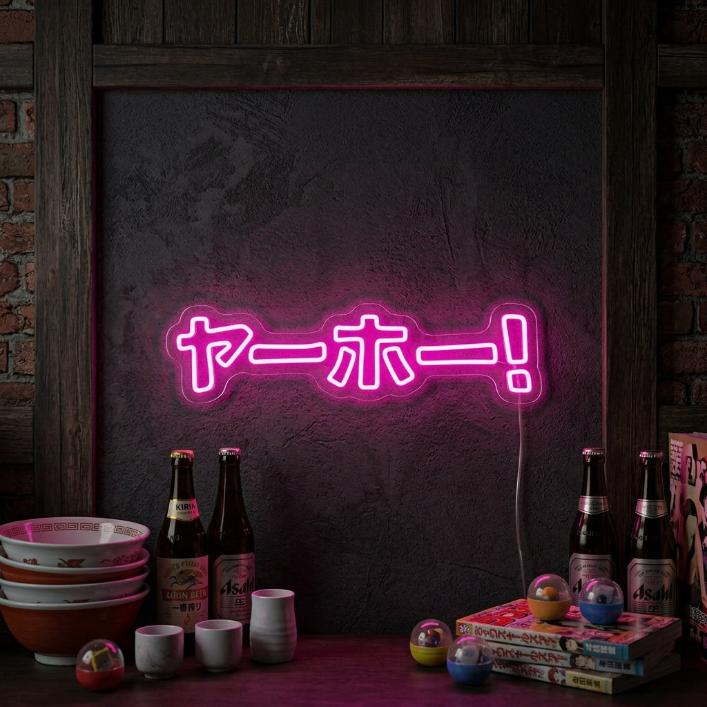 "JAPANESE KATAKANA YAHOO" Letreros Neon