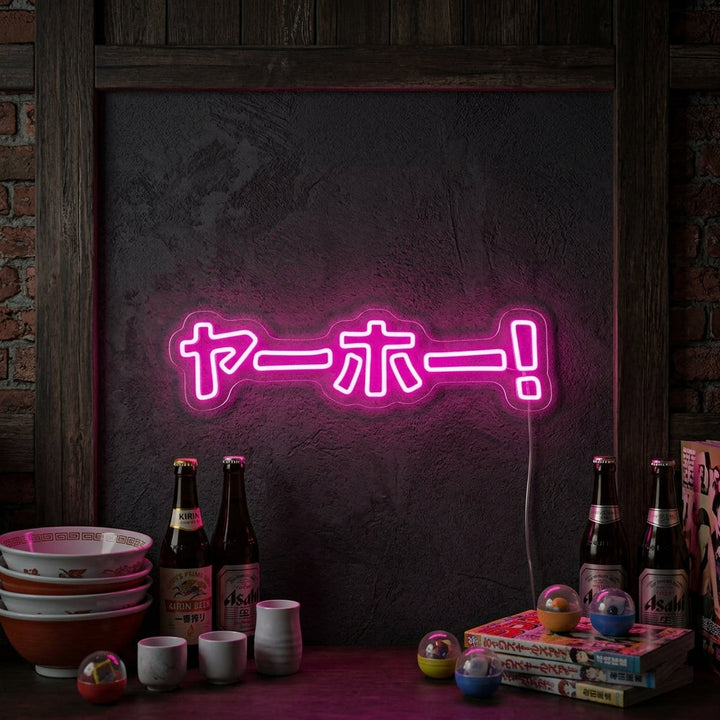 "JAPANESE KATAKANA YAHOO" Letreros Neon