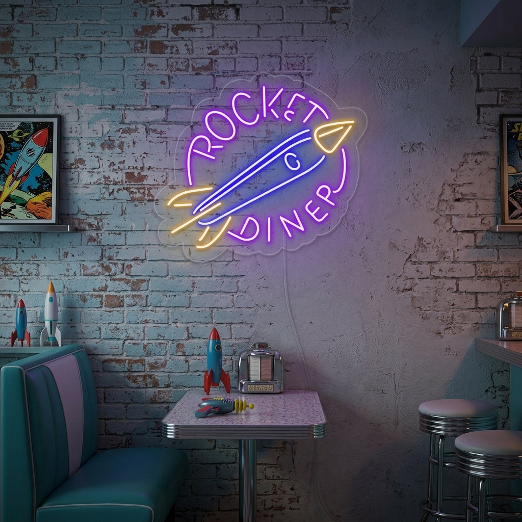 "Rocket Diner" Letreros Neon