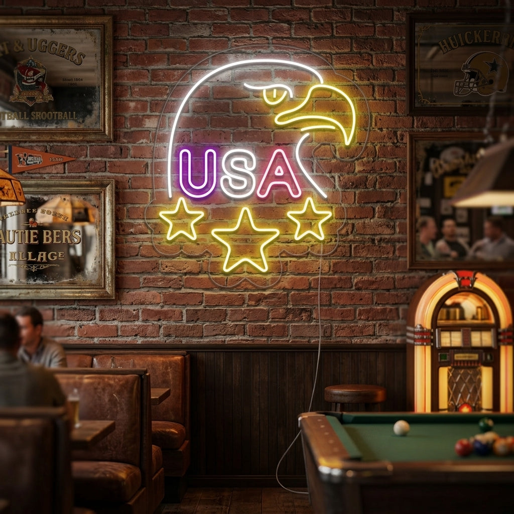 "Águila Calva, USA" Letreros Neon