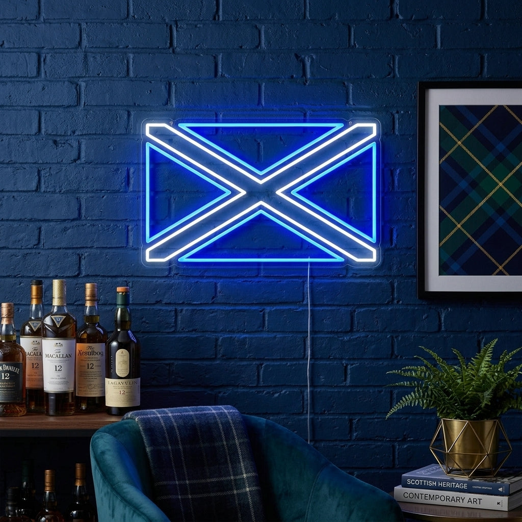 "Bandera De Escocia" Letreros Neon