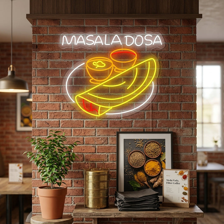 "Masala Dosa" Letrero de neón