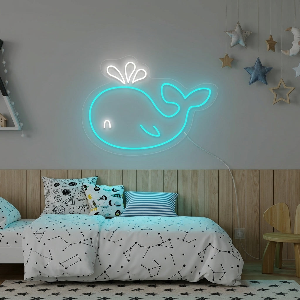 "Delfín, Decoracion De Habitaciones Infantiles" Letreros Neon