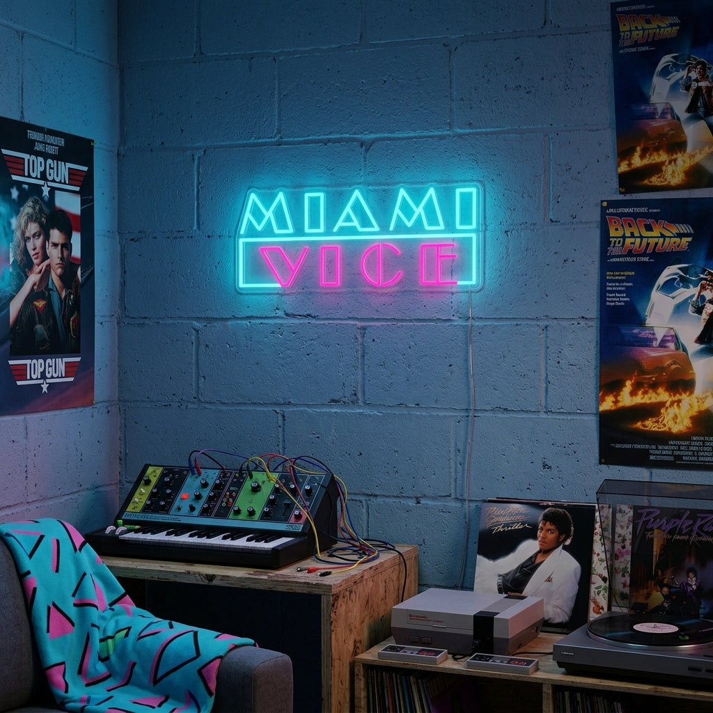 "Miami Serie De Televisión" Letreros Neon