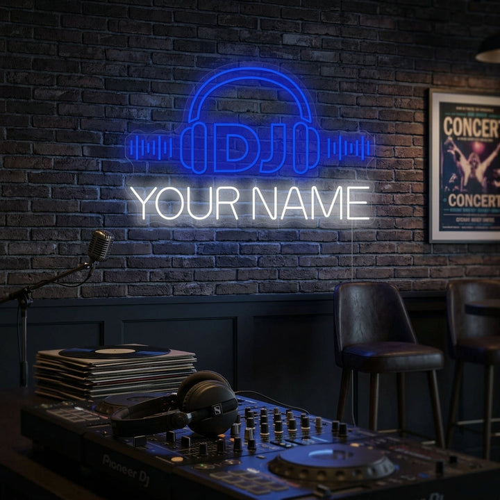 "Logo Dj Personalizado" Letrero de neón