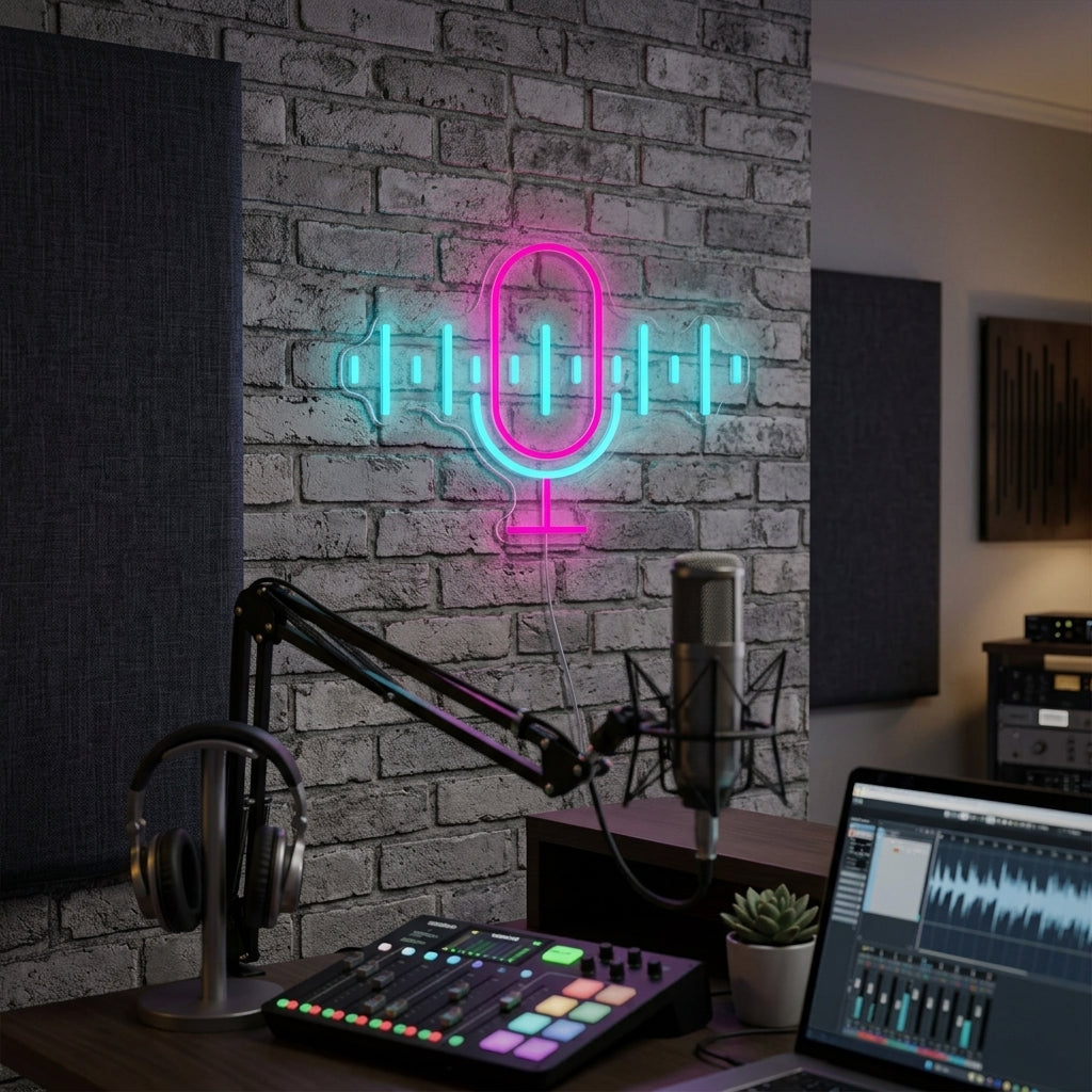 "Podcast" Letrero de neón